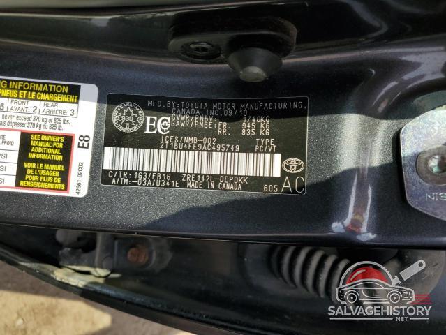 2T1BU4EE9AC495749 2010 TOYOTA COROLLA photo no. 12
