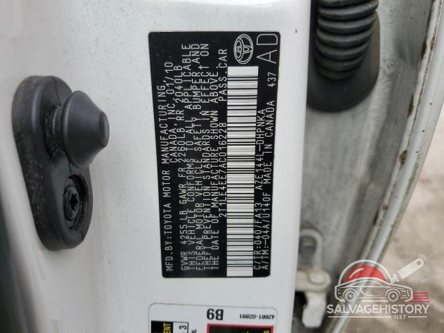 2T1LE4EE7AC016228 2010 TOYOTA COROLLA photo no. 12
