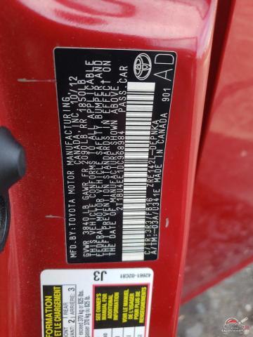 2T1BU4EE1DC968984 2013 TOYOTA COROLLA photo no. 12