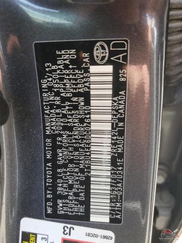 2T1BU4EE6DC076410 2013 TOYOTA COROLLA photo no. 12