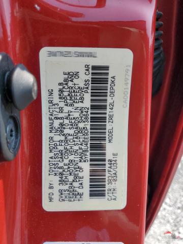 5YFBU4EE9DP138642 2013 TOYOTA COROLLA photo no. 12