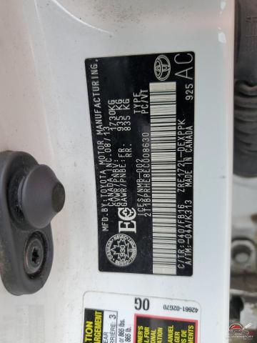 2T1BPRHE8EC008630 2014 TOYOTA COROLLA photo no. 12