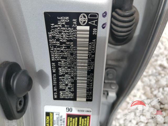 2T1BURHE3EC177611 2014 TOYOTA COROLLA photo no. 12
