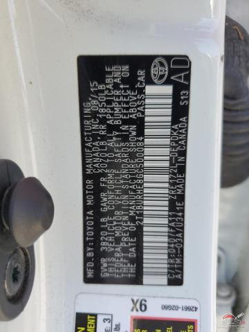 2T1BURHE8GC500084 2016 TOYOTA COROLLA photo no. 12