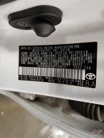5YFBURHE6GP518227 2016 TOYOTA COROLLA photo no. 12