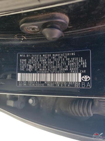 5YFBURHE7GP540351 2016 TOYOTA COROLLA photo no. 12