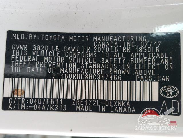 2T1BURHE8HC947466 2017 TOYOTA COROLLA photo no. 12