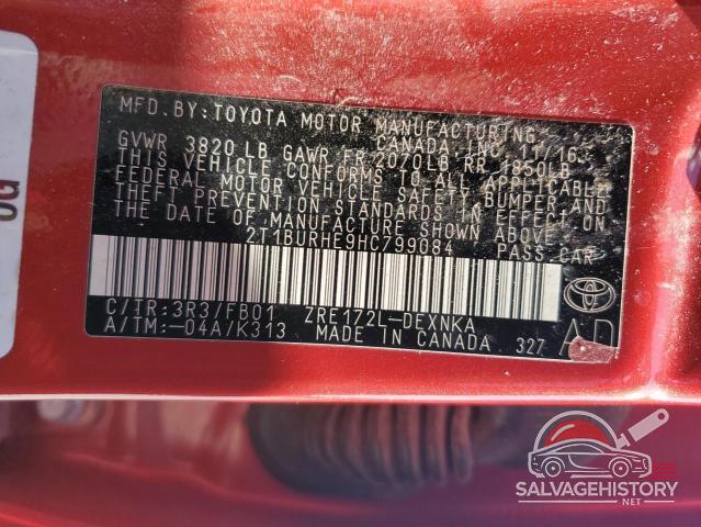 2T1BURHE9HC799084 2017 TOYOTA COROLLA photo no. 12