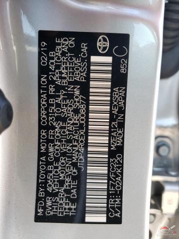 JTDP4RCEXLJ008877 2020 TOYOTA COROLLA photo no. 12