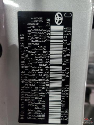 5YFB4MDE4PP057425 2023 TOYOTA COROLLA photo no. 12