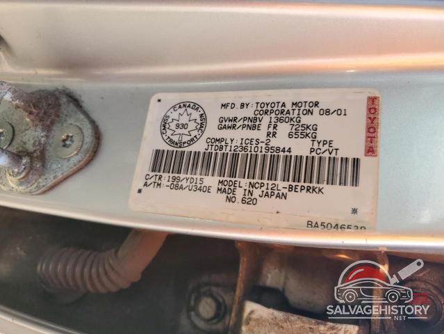 JTDBT123610195844 2001 TOYOTA ECHO photo no. 12