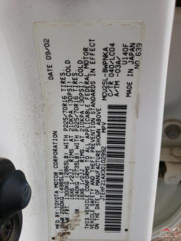 JTEHF21AX30102992 2003 TOYOTA HIGHLANDER photo no. 13