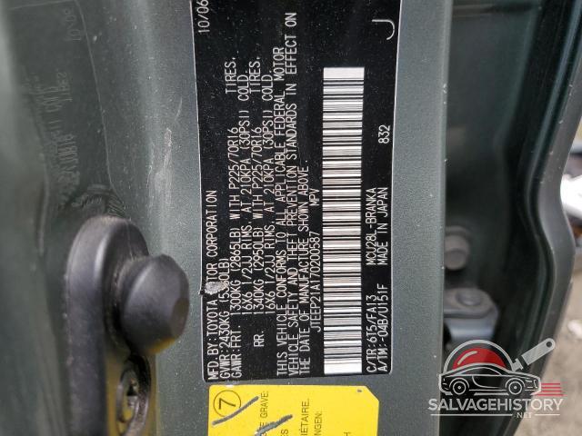 JTEEP21A170200587 2007 TOYOTA HIGHLANDER photo no. 14