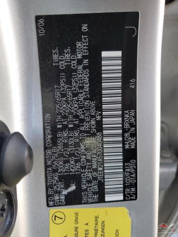 JTEEW21A570040488 2007 TOYOTA HIGHLANDER photo no. 13