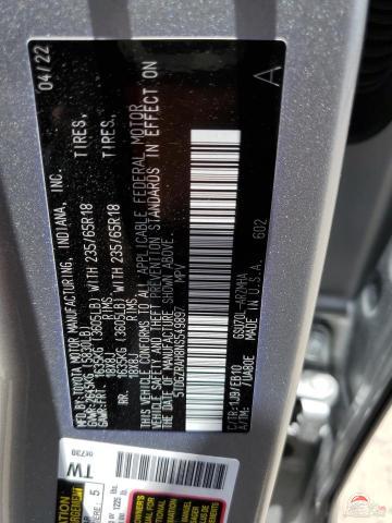 5TDGZRAH8NS549897 2022 TOYOTA HIGHLANDER photo no. 14