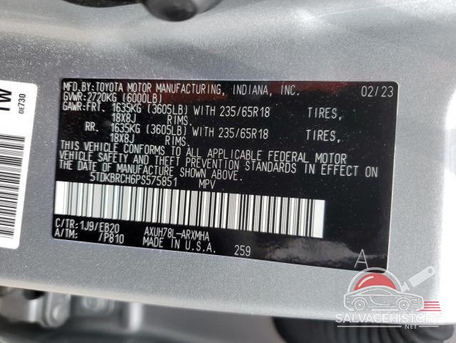 5TDKBRCH6PS575851 2023 TOYOTA HIGHLANDER photo no. 14