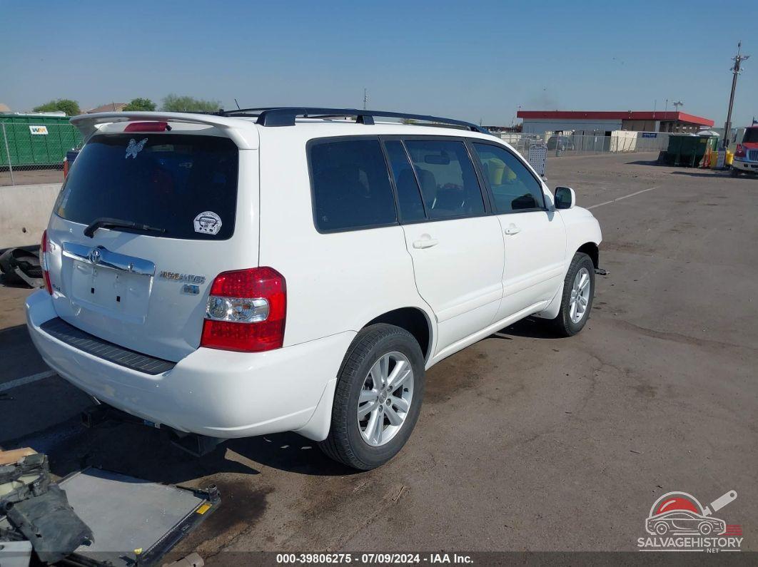 JTEEW21A560004184 2006 TOYOTA HIGHLANDER HYBRID photo no. 4