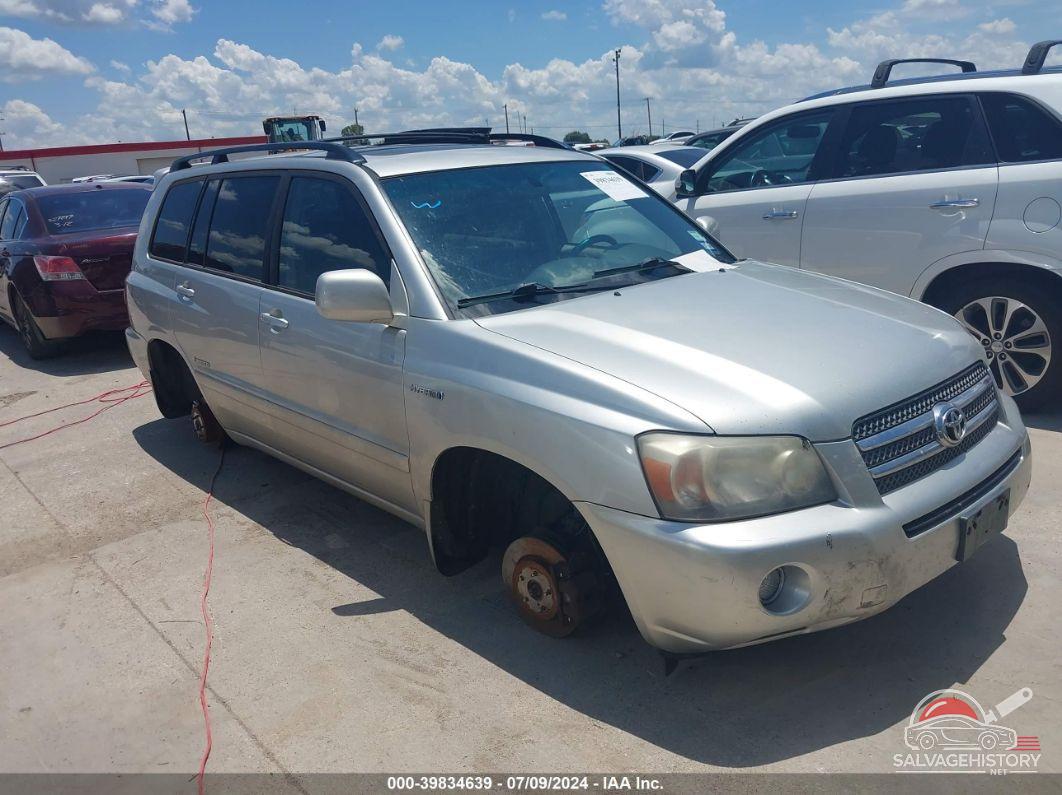 JTEEW21A560018635 2006 TOYOTA HIGHLANDER HYBRID photo no. 6