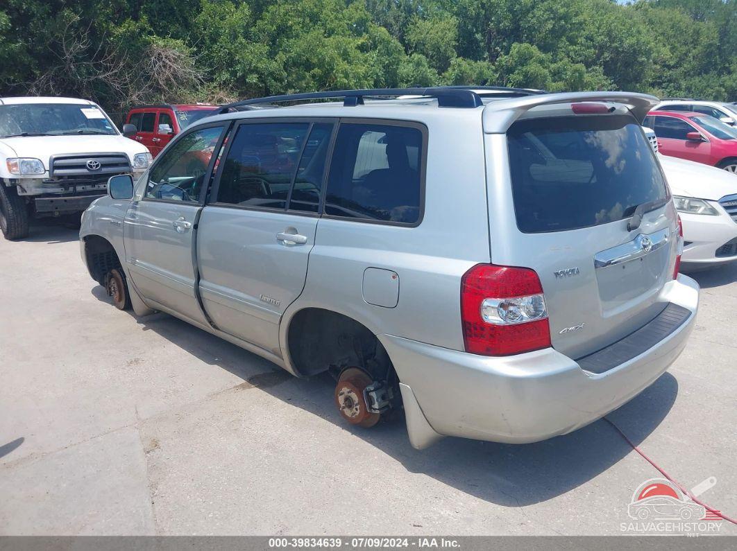 JTEEW21A560018635 2006 TOYOTA HIGHLANDER HYBRID photo no. 3