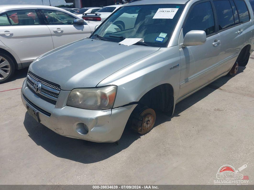 JTEEW21A560018635 2006 TOYOTA HIGHLANDER HYBRID photo no. 6
