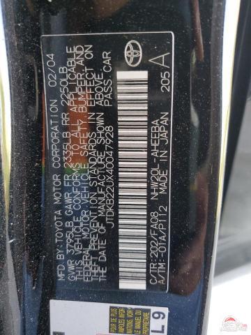 JTDKB22UX40047928 2004 TOYOTA PRIUS photo no. 13