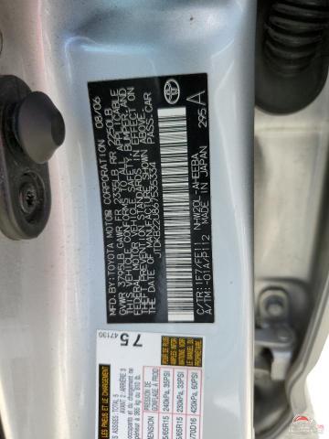 JTDKB22U867535334 2006 TOYOTA PRIUS photo no. 12
