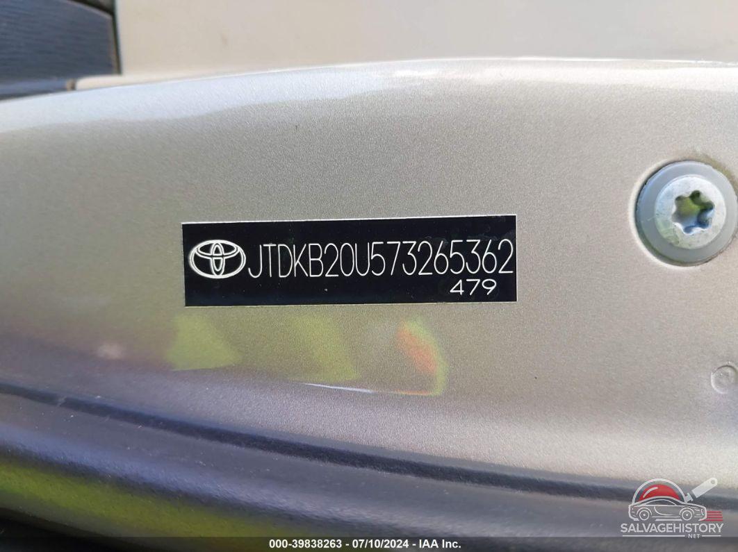 JTDKB20U573265362 2007 TOYOTA PRIUS photo no. 9