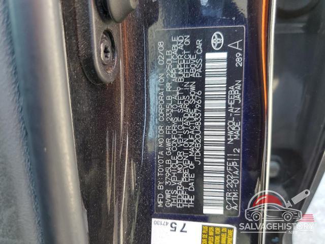 JTDKB20U483379676 2008 TOYOTA PRIUS photo no. 12