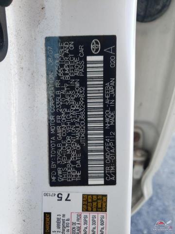 JTDKB20U883299832 2008 TOYOTA PRIUS photo no. 12