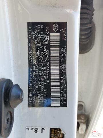 JTDKN3DU3A0179452 2010 TOYOTA PRIUS photo no. 12