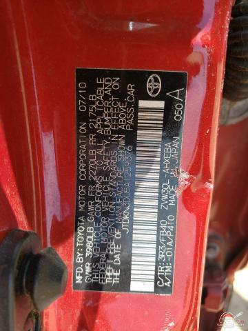 JTDKN3DU5A1259376 2010 TOYOTA PRIUS photo no. 12