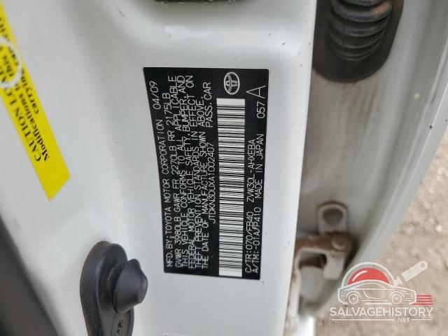 JTDKN3DUXA1002407 2010 TOYOTA PRIUS photo no. 14