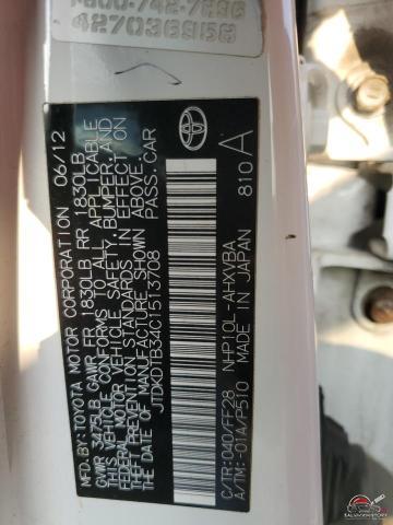 JTDKDTB34C1513708 2012 TOYOTA PRIUS photo no. 12