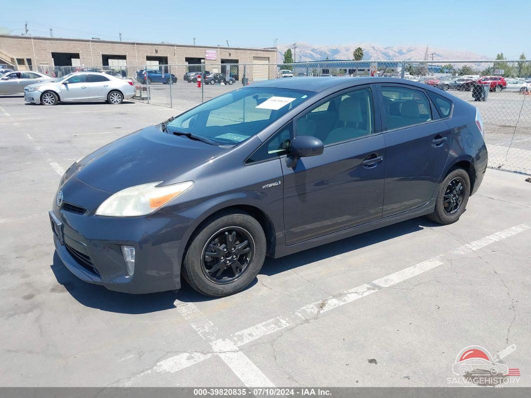 JTDKN3DU0C1493170 2012 TOYOTA PRIUS photo no. 2