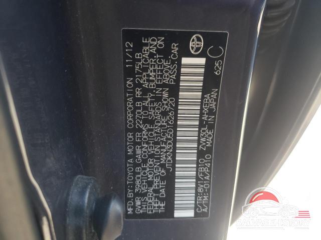 JTDKN3DU5D1626720 2013 TOYOTA PRIUS photo no. 13