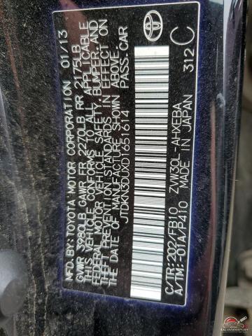 JTDKN3DUXD1651614 2013 TOYOTA PRIUS photo no. 12