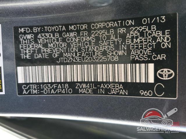 JTDZN3EU2D3225708 2013 TOYOTA PRIUS photo no. 12