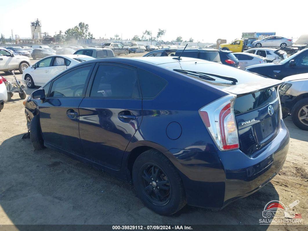 JTDKN3DU0E0374401 2014 TOYOTA PRIUS photo no. 3