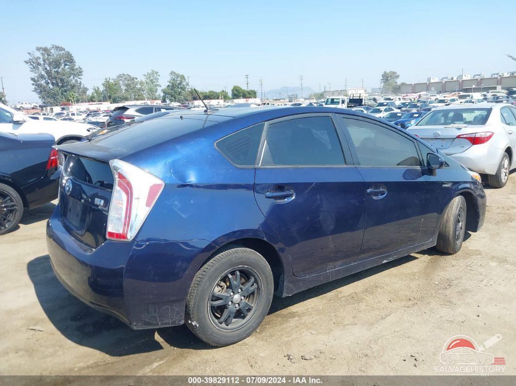 JTDKN3DU0E0374401 2014 TOYOTA PRIUS photo no. 4