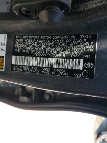 JTDKARFP5H3039918 2017 TOYOTA PRIUS photo no. 12