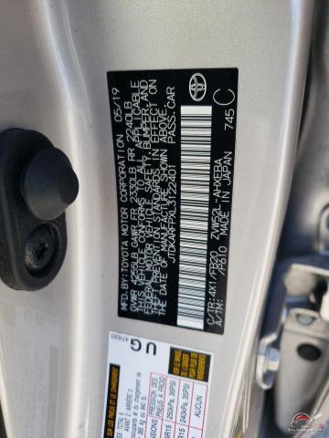 JTDKARFPXL3122401 2020 TOYOTA PRIUS photo no. 12
