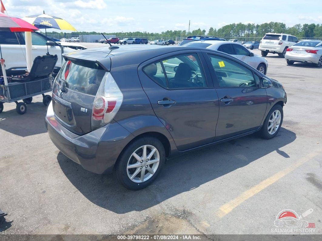 JTDKDTB34D1537458 2013 TOYOTA PRIUS C photo no. 4