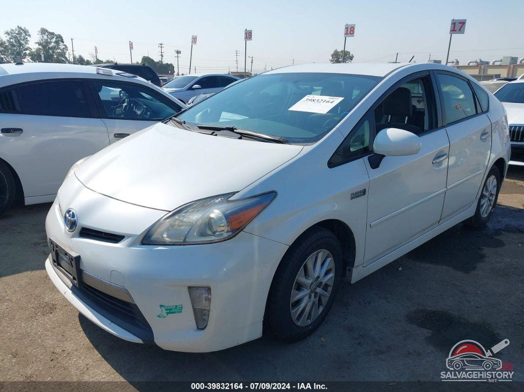 JTDKN3DP1D3040790 2013 TOYOTA PRIUS PLUG-IN photo no. 2