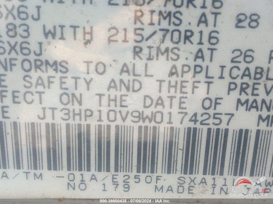 JT3HP10V9W0174257 1998 TOYOTA RAV4 photo no. 9