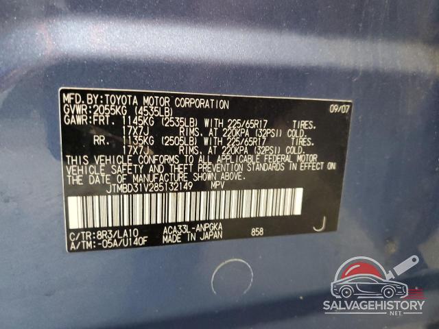 JTMBD31V285132149 2008 TOYOTA RAV4 photo no. 13