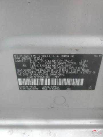 2T3BF4DV8AW065485 2010 TOYOTA RAV4 photo no. 13