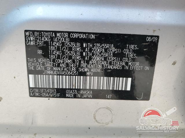 JTMRK4DVXA5084251 2010 TOYOTA RAV4 photo no. 13