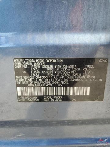JTMYK4DVXAD004691 2010 TOYOTA RAV4 photo no. 13