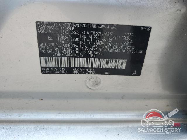 2T3BF4DV0BW087515 2011 TOYOTA RAV4 photo no. 13
