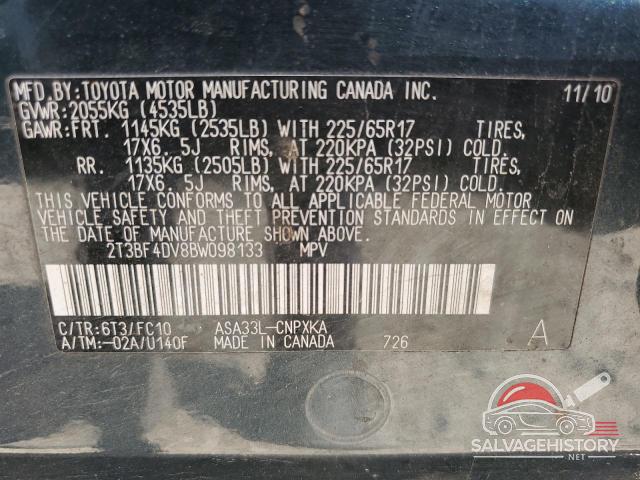 2T3BF4DV8BW098133 2011 TOYOTA RAV4 photo no. 13